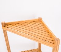 Natural Bamboo 3-Tier Corner Shelf-2