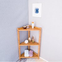 Natural Bamboo 3-Tier Corner Shelf-6