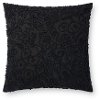 Clearance Black Cotton Throw Pillow