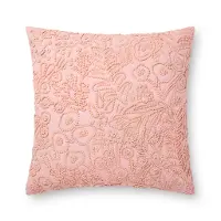 P6030-RP-ROSE Rose Pink Cotton Throw Pillow
