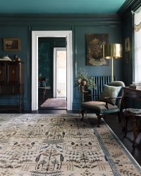 8 x 10 Large Modern Vintage Natural Area Rug - Nairi-4