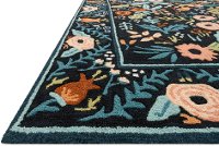 5 x 8 Medium Black Autumn Flower Area Rug - Les Fleurs-2
