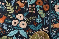 5 x 8 Medium Black Autumn Flower Area Rug - Les Fleurs-3