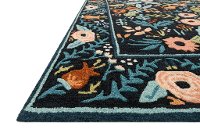 LES-01RPBLACK7.9X9.9 8 x 10 Large Autumn Flower Area Rug - Les Fleurs-2