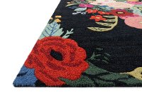 LES-03RPBLACK/MULTI7.9X9.9 8 x 10 Large Bright Floral Area Rug - Les Fleurs-2