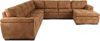 Taupe Brown 5 Piece Sectional Sofa with RAF Chaise - Sandy