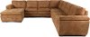 Taupe Brown 5 Piece Sectional Sofa with LAF Chaise - Sandy