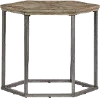 Addison Cove Ash Blonde and Metal Hexagonal End Table