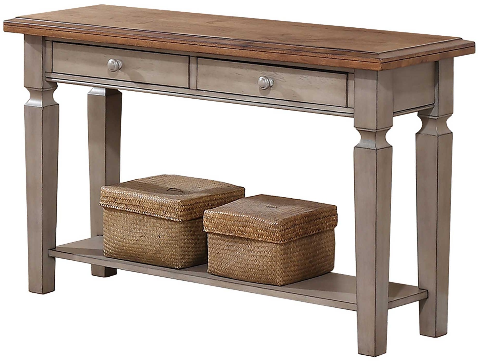 Barnwell Two Tone Country Cottage Console Table-1