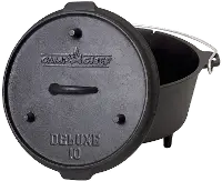 DO10 Camp Chef 6 Quart Deluxe 10 Inch Dutch Oven - Cast Iron
