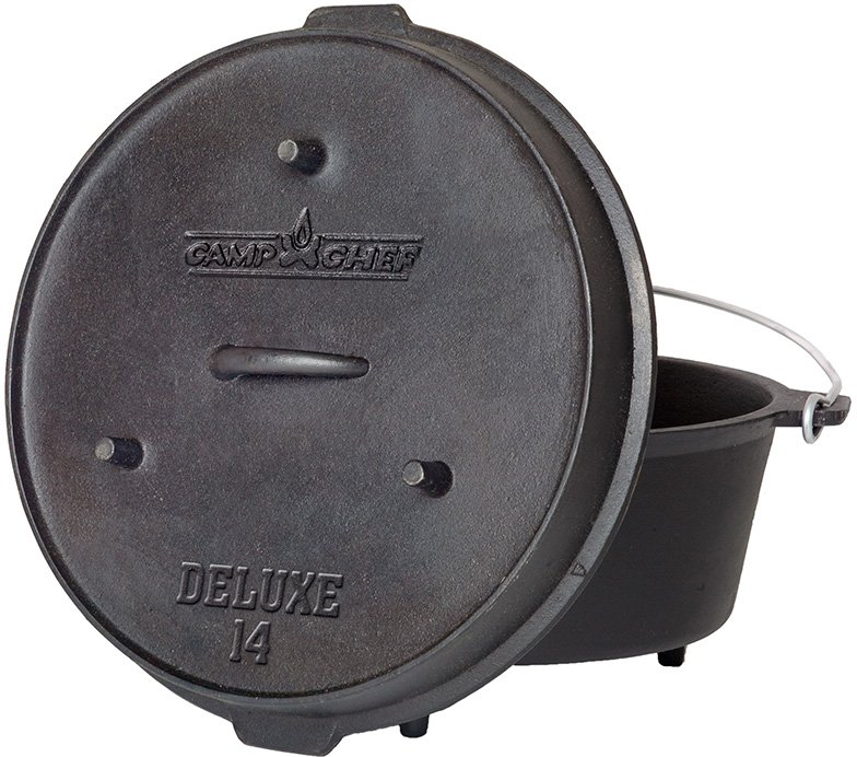 DO14 Camp Chef 12 Quart Deluxe 14 Inch Dutch Oven- Cast Iron-1
