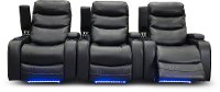 Black 3 Piece Power Home Theater Seating - Cinema-3