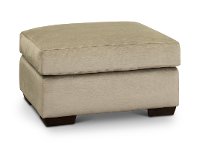 Contemporary Light Gray Ottoman - Shannon