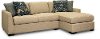 Beige 2 Piece Sectional Sofa with RAF Chaise - Notion