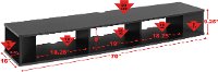 70 Inch Wall Mount Black TV Stand-7