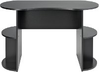 Small Black Student Desk with Storage