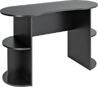 Small Black Student Desk with Storage-2