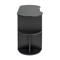 Small Black Student Desk with Storage-4