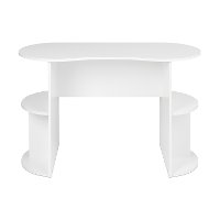 Small White Student Desk with Storage-3