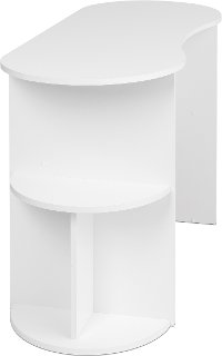 Small White Student Desk with Storage-4