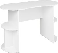 Small White Student Desk with Storage-6