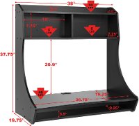 Small Wall Mount Black Desk-8