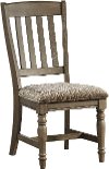 Roasted Oak Slat Back Upholstered Dining Chair - Balboa Park