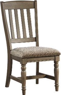 Roasted Oak Slat Back Upholstered Dining Chair - Balboa Park