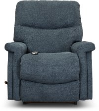 1M-729/D160686 Denim Blue Rocker Recliner with Massage and Heat - Baylor