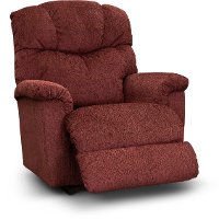 1HR-515/B157808 Wine Power Rocking Recliner with Headrest & Lumbar - Lancer-2