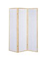 Natural Brown Transitional 3 Panel Folding Screen - Alan