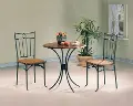 Casual Honey and Black 3 Piece Dining Set - Alessio