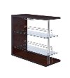 Brown and Chrome Bar Shelf Unit - Alfeo