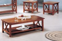Sienna Brown 3 Piece Coffee and End Table Set
