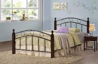 Classic Merlot and Black Twin Metal Bed - Greenbelt