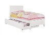 Contemporary White Twin Bed - Chevy