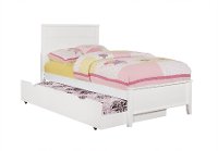 Contemporary White Twin Bed - Chevy