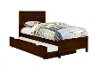 Contemporary Cappuccino Brown Twin Bed - Eastport