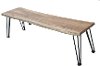 Rustic Industrial Acacia Wood and Metal Bench - Camden