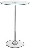 Contemporary Chrome and Glass LED Bar Table - Braden