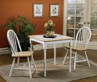 Country Natural and White Dining Table - Agostino