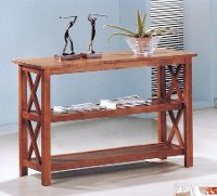 Sienna Brown Wood Sofa Table