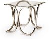 Contemporary Chrome and Glass End Table - Chevy
