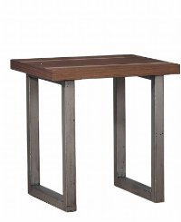 Transitional Espresso Brown End Table - Auburn