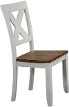 White and Brown Dining Room Chair - Pacifica