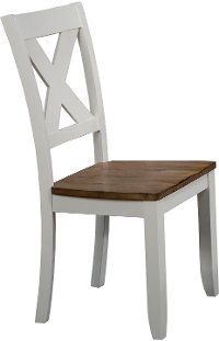 White and Brown Dining Room Chair - Pacifica