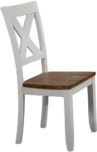 White and Brown Dining Room Chair - Pacifica