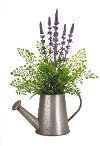 Clearance 17 Inch Lavender and Fern Arrangement In Watering Can