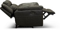 Charcoal Gray Leather-Match Power Recliner with Adjustable Headrest - Trent-3