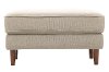 Mid Century Modern Taupe Gray Ottoman - Tacoma